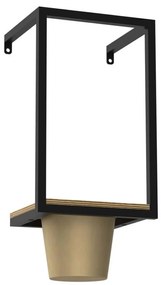 Ghiveci de flori de perete 38x18 cm auriu