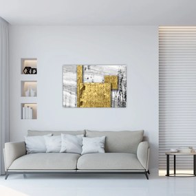 Tablou - Pătrate de aur N⁰1 (90x60 cm)