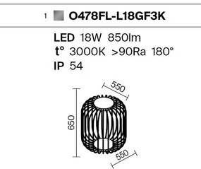 Lampa LED decorativa iluminat exterior IP54 Wisp