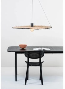 Lustră pe cablu COSTAS 1xE27/15W/230V d. 100 cm neagră/ratan FARO 68590-70