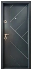 Usa metalica de exterior cu izolatie si vizor Novo Doors NDC04 ,deschidere stanga dreapta, 1 yala, dimensiuni multiple,tabla 12 mm, balamale si