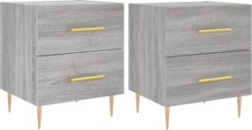 vidaXL Noptiere, 2 buc., gri sonoma, 40x35x47,5 cm, lemn compozit