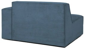 Modul pentru canapea albastru cu tapițerie din catifea reiată (cu colț pe partea dreaptă) Sting – Scandic