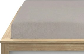 Cearșaf din fleece cu elastic MOLTON gri deschis 90 x 200 cm