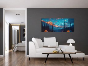 Tablou - Camping în munți (120x50 cm)