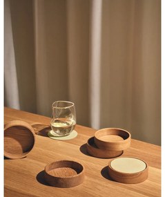 Cutie de depozitare în culoare naturală din lemn, decorativă ø 11x3 cm Circle S – LIND DNA