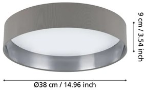 Eglo 99543 - Plafonieră LED MASERLO/24W/230V