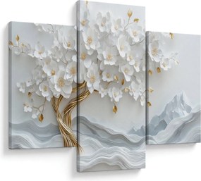 Tablou – Arborele vieții 3D elegant (90x60 cm)