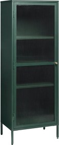 Vitrină din metal Unique Furniture Bronco, înălțime 160 cm, verde
