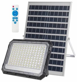 Proiector LED cu Panou Solar și Telecomandă, Rezistent la Apă IP65, 200W