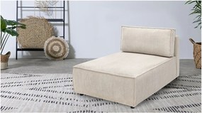 Modul pentru canapea crem cu tapițerie din catifea reiată (cu colț variabil) Nihad modular – Bobochic Paris