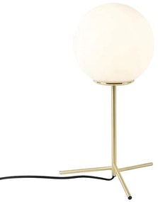Lampă de masă Art Deco din alamă cu sticlă opală 45,5 cm - Pallon