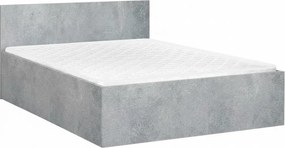 Pat SOFIA 120 x 200 cm, beton Saltele: Cu saltele Coco Maxi 20 cm, Somiera pat: Cu lamele drepte