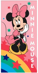 Disney Minnie Rainbow Star prosop de baie, prosop de plajă 70x140 cm