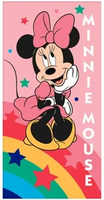 Disney Minnie Rainbow Star prosop de baie, prosop de plajă 70x140 cm