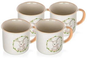 Set 4 căni din ceramică BanquetREINDEER, 400 ml