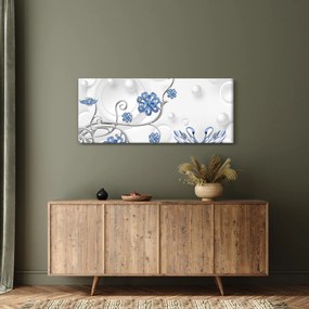 Tablou - Lebede albastre (120x50 cm)