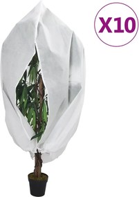 vidaXL Protecții fleece plante, fermoar, 10 buc, 70 g/m² 1,55x1,55 m