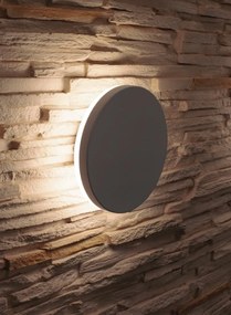Aplica LED de perete iluminat exterior ambiental IP54 BORA alba