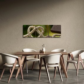 Tablou inima din frânghie (cu ceas) (90x30 cm)