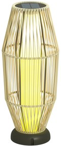 Outsunny Lampă Solară de Grădină cu Iluminare LED din Rattan, Gri | Aosom Romania