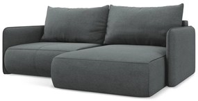 Colțar gri extensibil/cu spațiu de depozitare (cu colț pe partea dreaptă) Nanea – Makamii