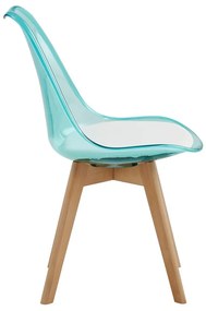 Scaun sufragerie Bralla 2 (transparent + verde + fag + alb) . 1116243