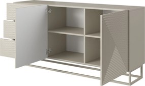 Comodă cu sertare pe cadru Asha 167 cm - cașmir