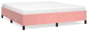 347335 vidaXL Cadru de pat, roz, 160x200 cm, catifea