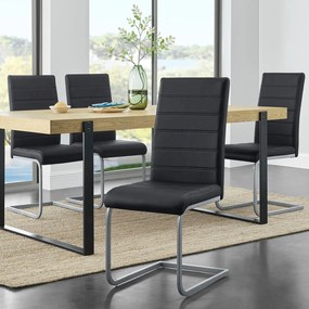 Juskys Set 2 scaune consola Vegas - negru