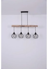 Lustra cu 4 pendule design modern Theodor lemn 15416-4 GL