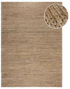Covor în culoare naturală țesut manual din chenaf 160x230 cm Drew Border – Flair Rugs