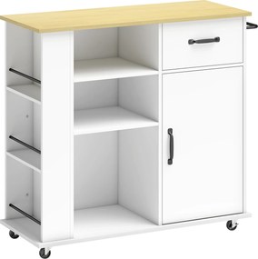 HOMCOM Cărucior mobil multifuncțional pentru depozitare | Aosom Romania