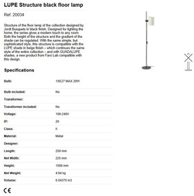Lampa de podea orientabila design modern GUADALUPE bej