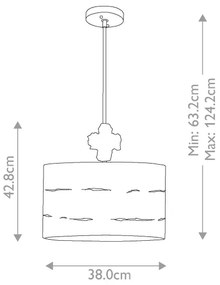 Lustră pe tijă Flambeau FB-FRAGMENT-G-PL FRAGMENT 1xE27/60W/230V