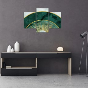 Tablou - Forme cu texturi aurii (90x60 cm)