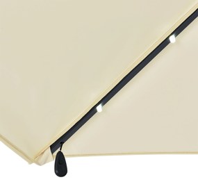 Jusky Umbrela de soare LED Brazilia 3,5 m - crem