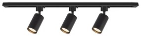 Spot pe șină TIGER, 3x GU10, 10W, 230V, negru