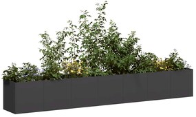 vidaXL Jardinier negru 280x40x40 cm Oțel laminat la rece