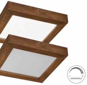 Plafonieră LED dimabilă Brilagi WOODY FRAME LED/24W/230V stejar 30x30 cm IP44 + telecomandă