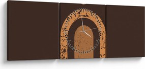 Tablou - Arce portocalii N⁰3 (cu ceas) (90x30 cm)
