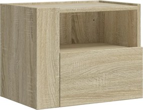 vidaXL Noptieră de perete, stejar sonoma, 45x30x35 cm