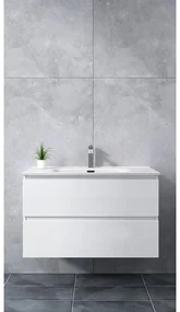 Catania White Dulap de baie cu lavoar 80cm