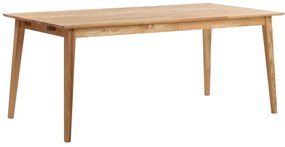 Masă de dining din stejar Rowico Filipa, 180 x 90 cm, natural