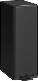 HOMCOM Coș de gunoi 20L, capac Soft-Close, compartiment pentru deodorant, rezistent la amprente, oțel inoxidabil, Negru | Aosom Romania