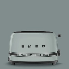 Prăjitor de pâine SMEG 50's Style Porsche TSF01PSGEU, 950 W, 2 felii, 6 niveluri, Tava pentru firimituri, Cablu integrat, Oțel inoxidabil, Verde