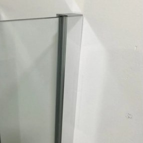 Cabină de duș cu ușă glisantă pătrată Apollo cu înveliș Easy Clean, fără cădiță de duș