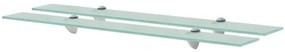 vidaXL Rafturi suspendate, 2 buc., 80 x 20 cm, sticlă, 8 mm