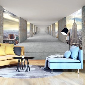 Fototapet - Tunel cu privire spre New York (254x184 cm)