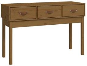 vidaXL Masă consolă, maro miere, 114x40x75 cm, lemn masiv de pin